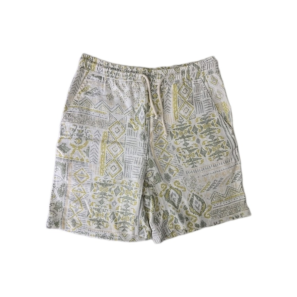 Zara Relaxed Viscose Linen Shorts Sz S Drawstring Summer Beach Neutral Boho